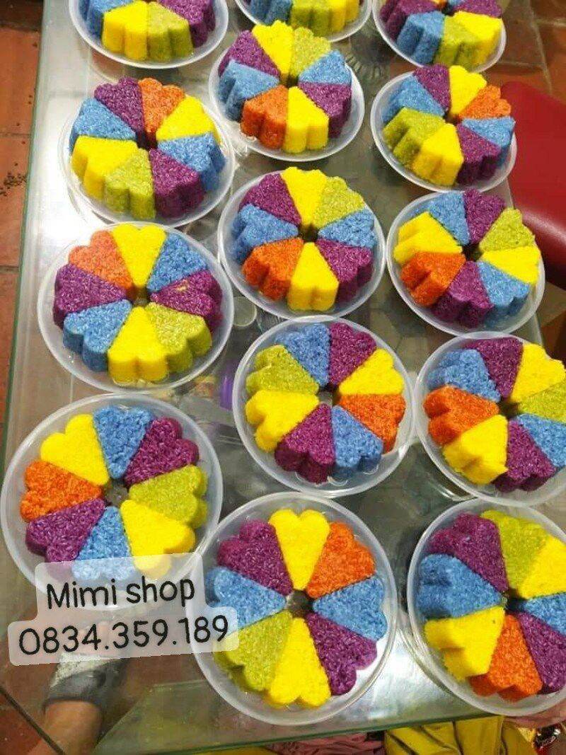 Khuôn chia xôi ngũ sắc/ khuôn 8 ngăn hình tim ( kèm ảnh thật