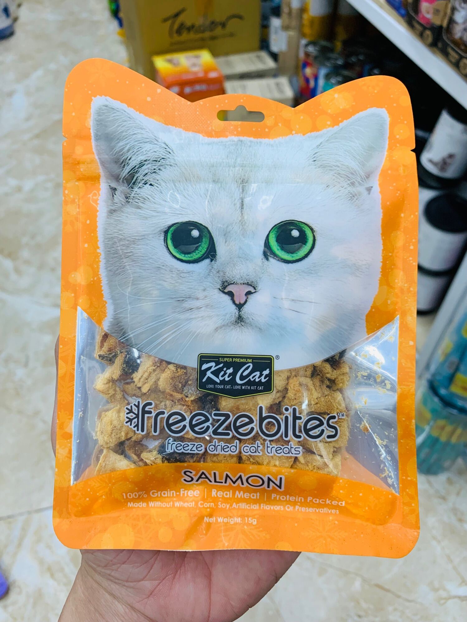 Snack Kitcat Freezebites sấy lạnh cho mèo 15g