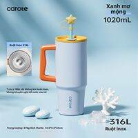 CAROTE | Ly Giữ Nhiệt Kích Cỡ Lớn có Phủ Gốm với Ống Hút