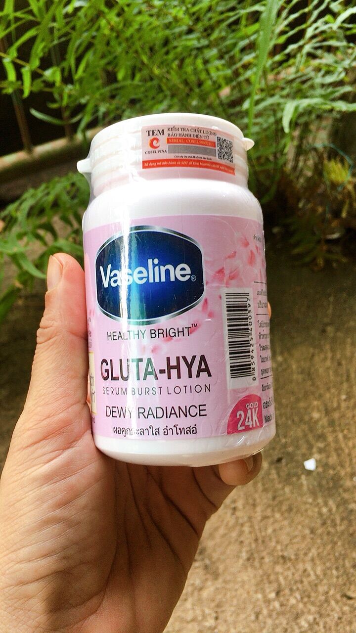 [ hũ tròn] Kích trắng Vaseline Gluta 10x Thái Lan 250g