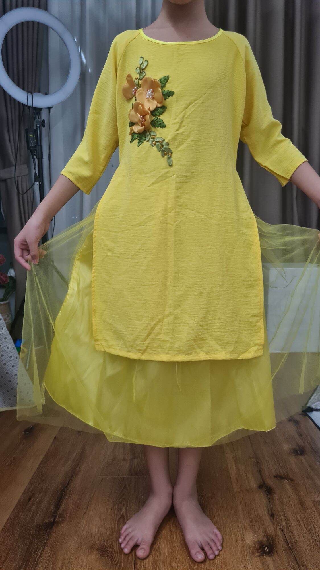 Thanh lý siêu rẻ áo dài cho bé. 35kg trở xuống size 12. gồm áo váy mấn