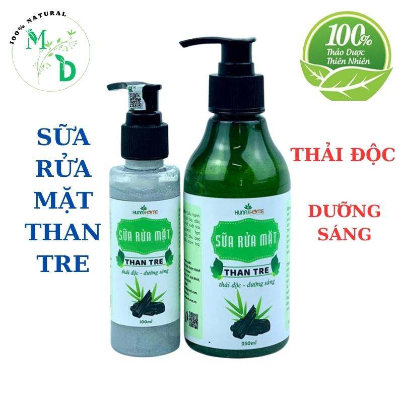 Sữa Rửa Mặt Than Tre Hoạt Tính An Toàn Cho Da, Sữa Rửa Mặt Cho Mọi Loại Da 100% Không Hóa Chất, Handmade  Giúp Da Sạch Sâu, ngừa thâm