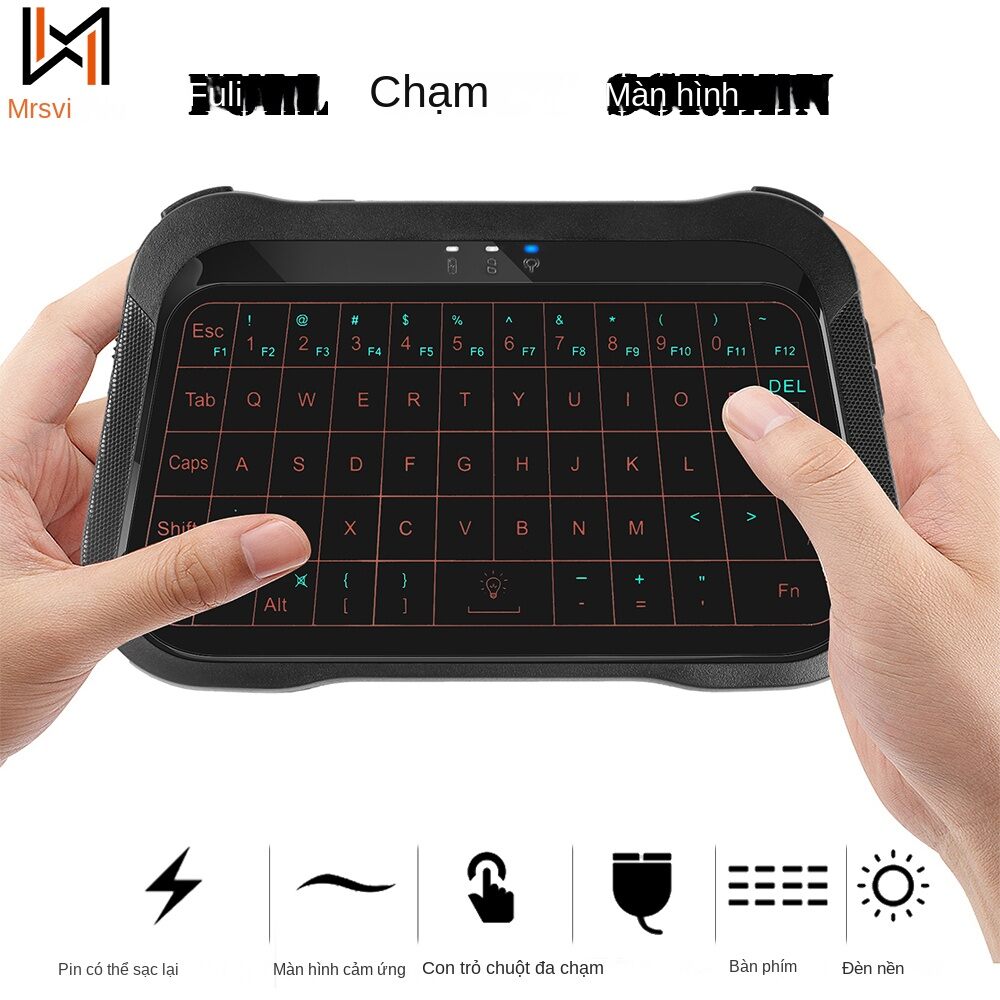 T18 Mini Wireless Keyboard Full Touch Screen 2.4GHz Air Mouse Touchpad Handheld Backlight Remote Control for Android TV BOX