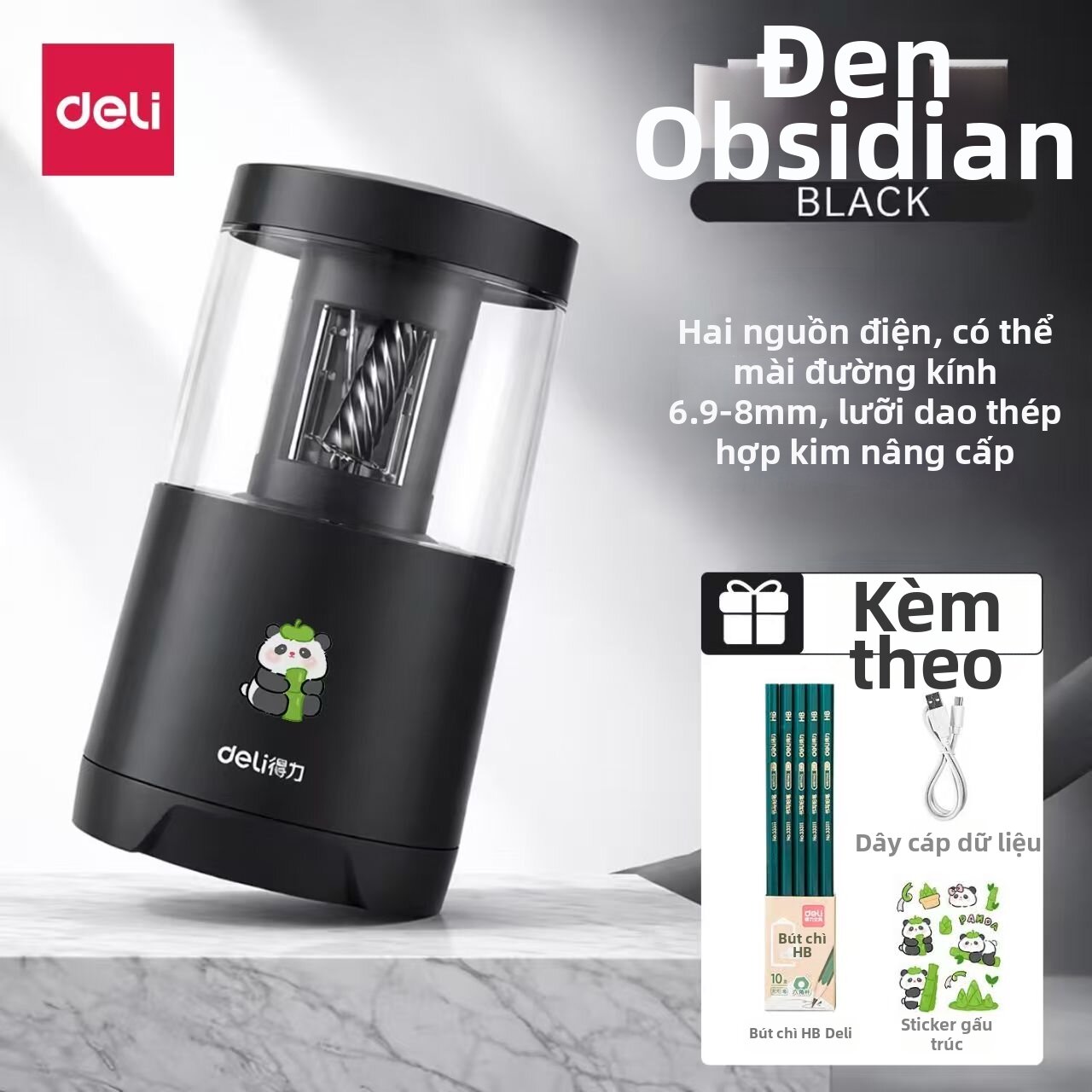 deli | Máy Sắc Bút Chì Điện Tự Động Cho Trẻ Em