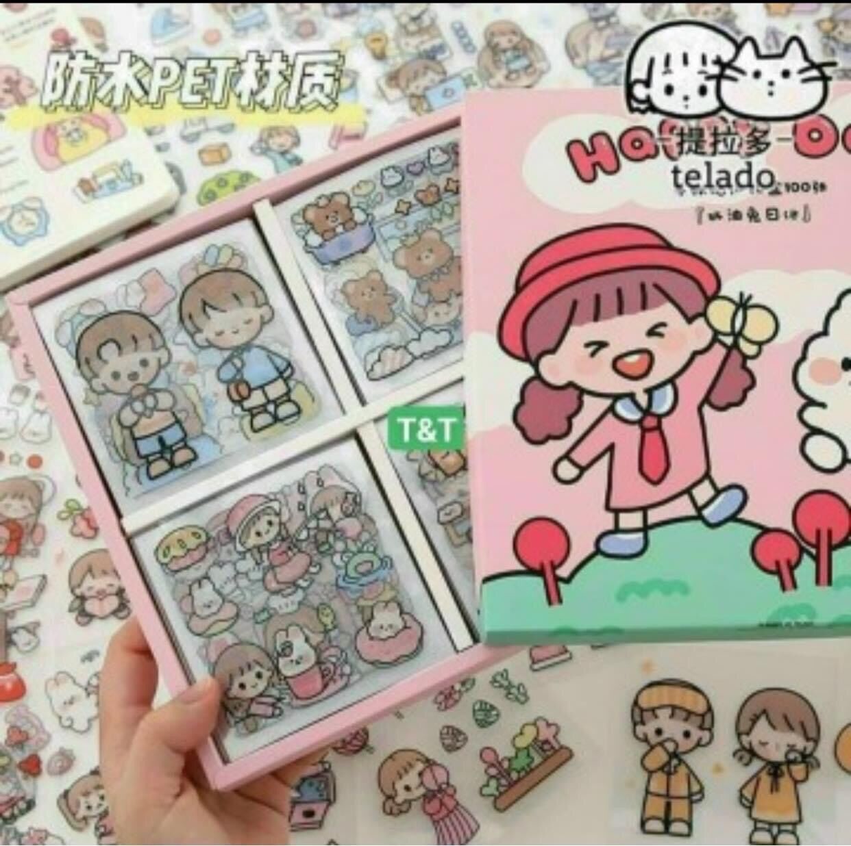 Set 10 tờ sticker hình dán dễ thương , nhiều hình