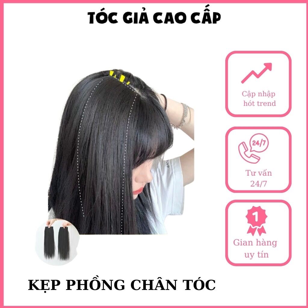 Tóc giả kẹp phồng chân tóc 2 bên làm dày tóc ( giá 2 bên )❇️freeship ❇️