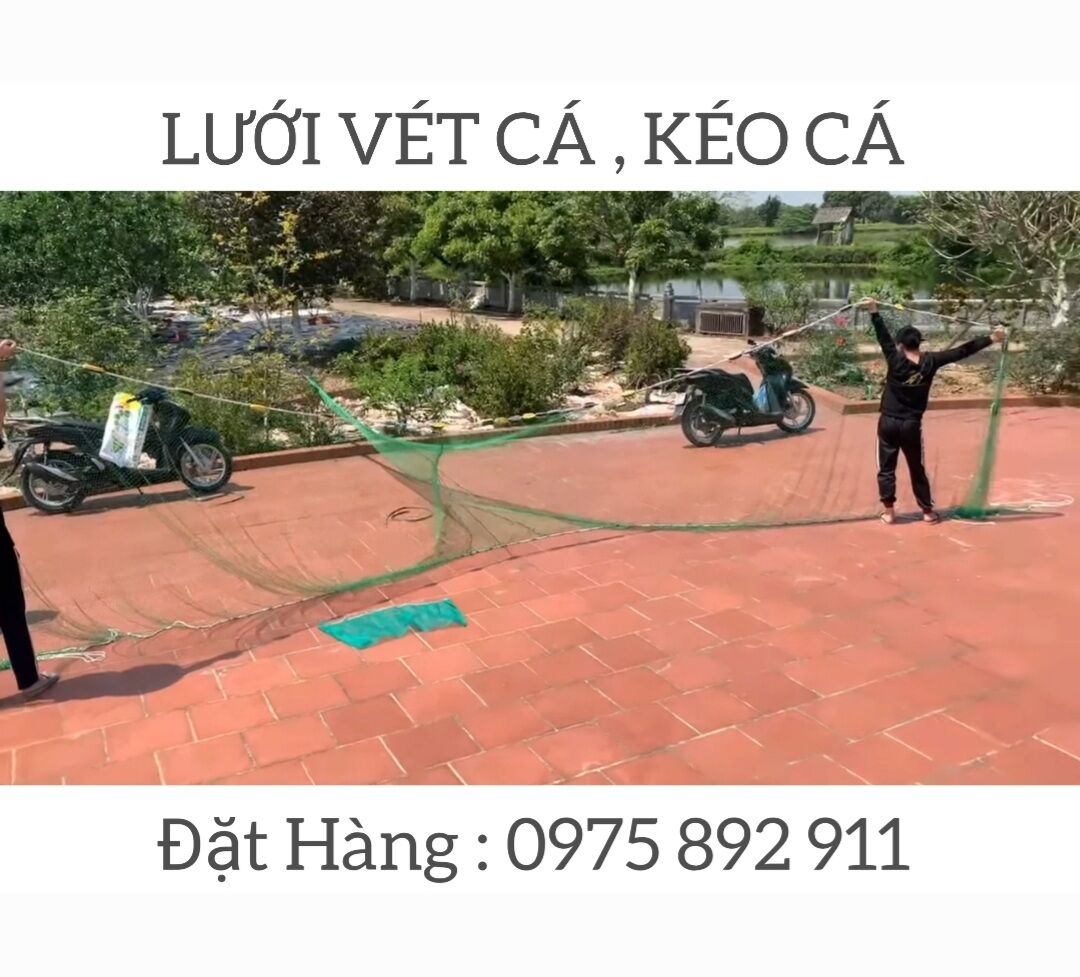 Lưới vét cá , lưới kéo cá - lưới dù kéo cá thịt