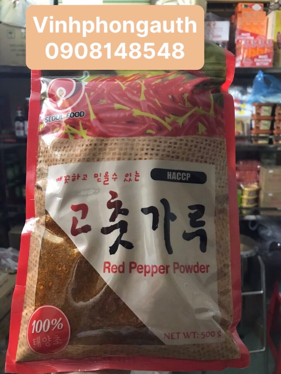 Bột ớt hàn quốc- hạt - red pepper powder 500gr
