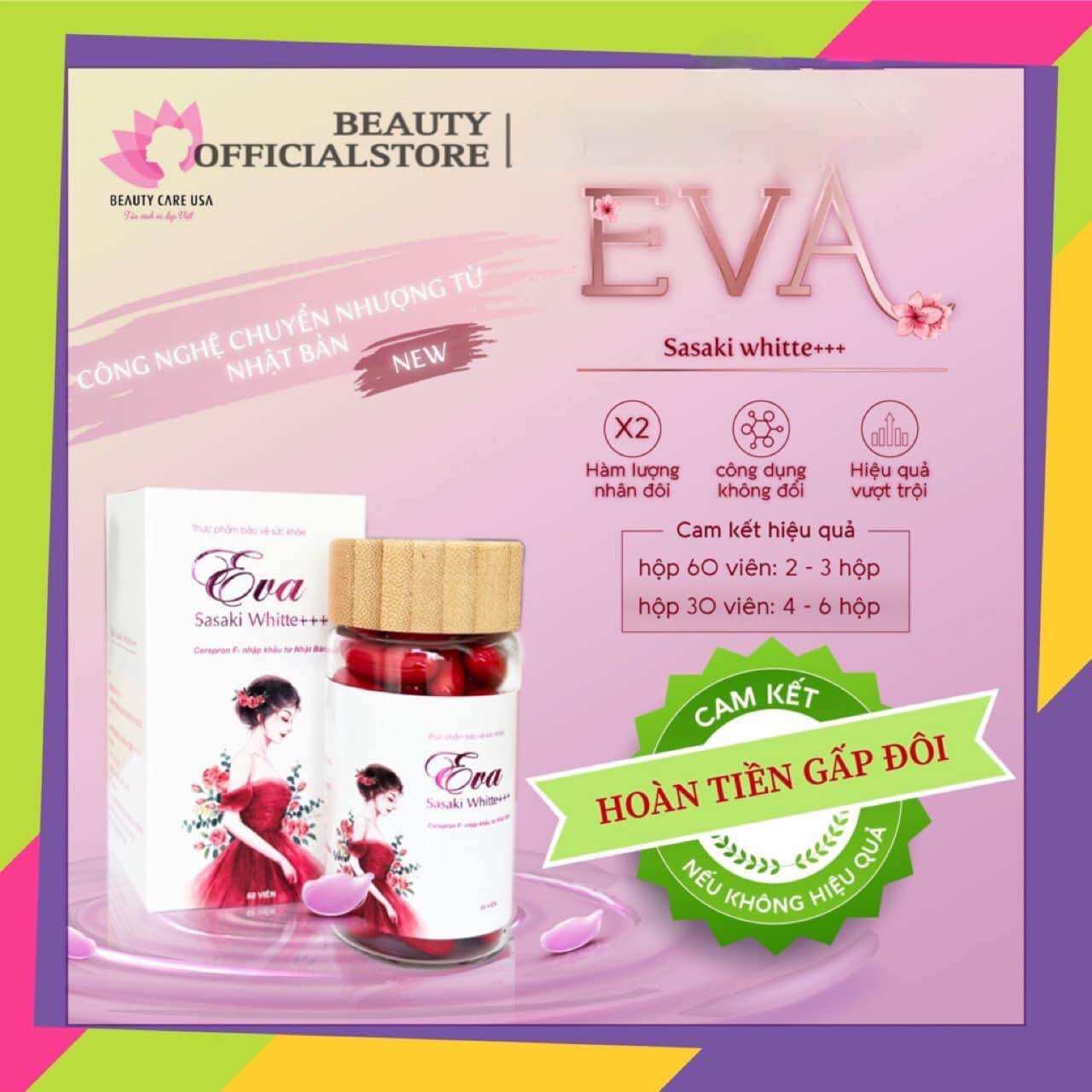 Eva Sasaki white chính hãng - Viên uống trắng da chống nắng Nhật Bản