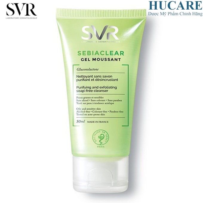 SVR Gel rửa mặt dành cho da dầu Sebiaclear Moussant 55ml