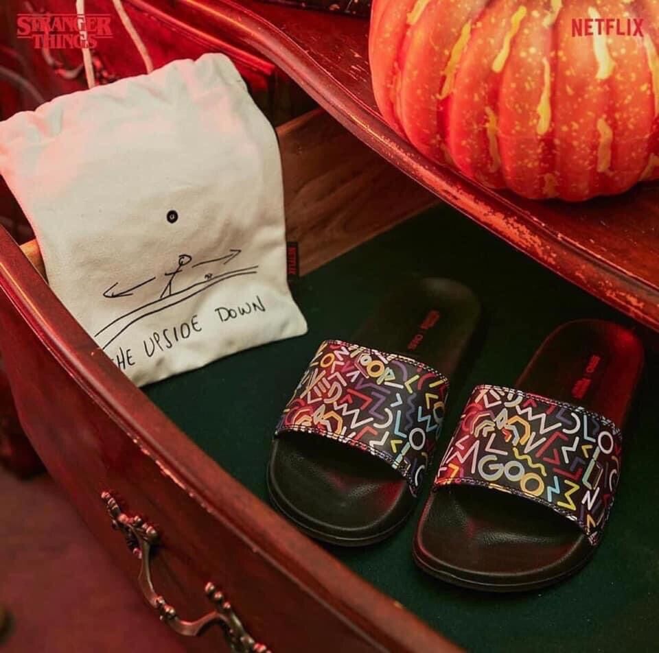[ĐỦ BILL] Dép SPAO x STRANGER THINGS KOREA CHÍNH HÃNG