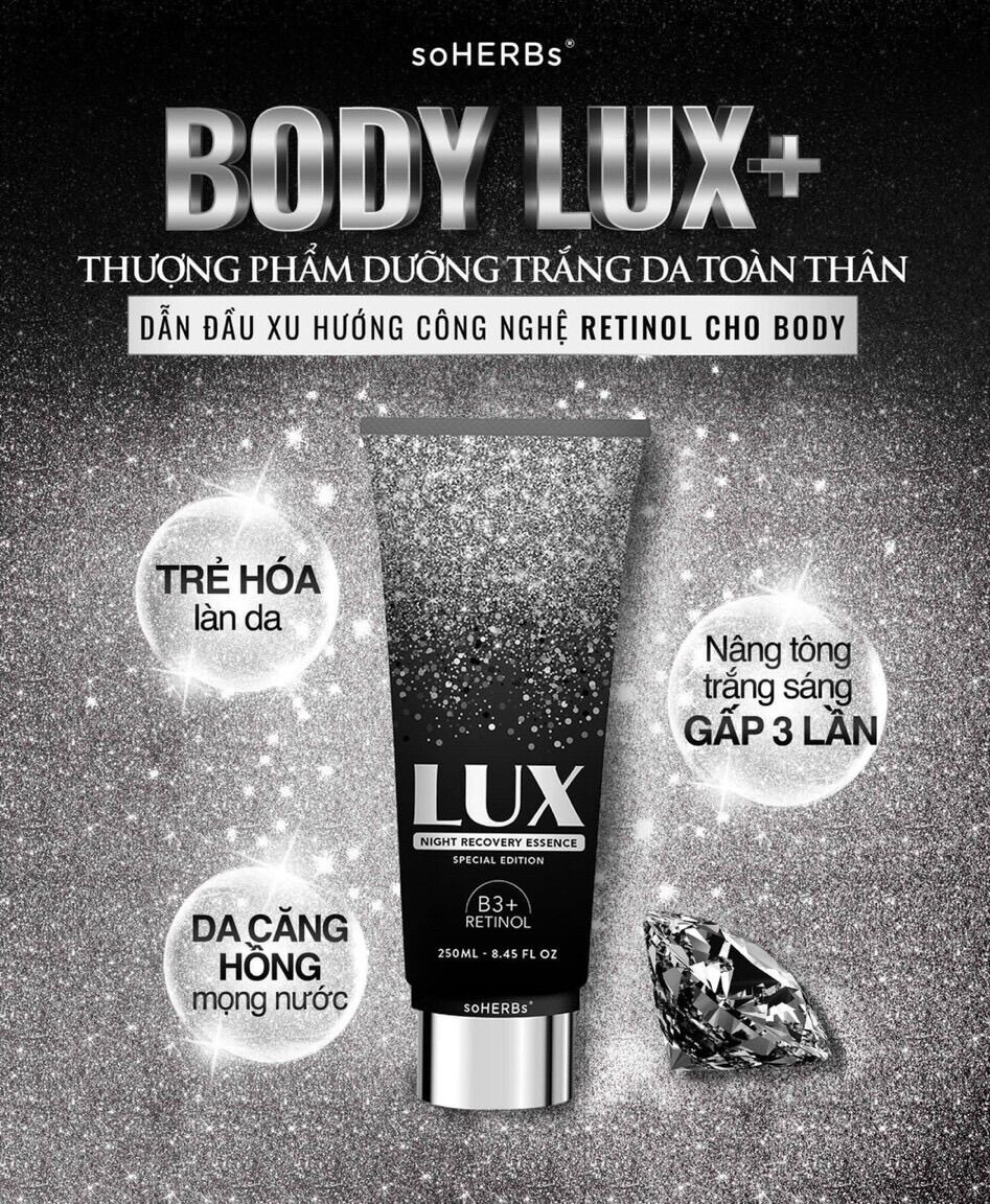KEM TRẮNG DA BODY LUX + CHUYÊN SÂU RETINOL VÀ B3 TRẺ HÓA
