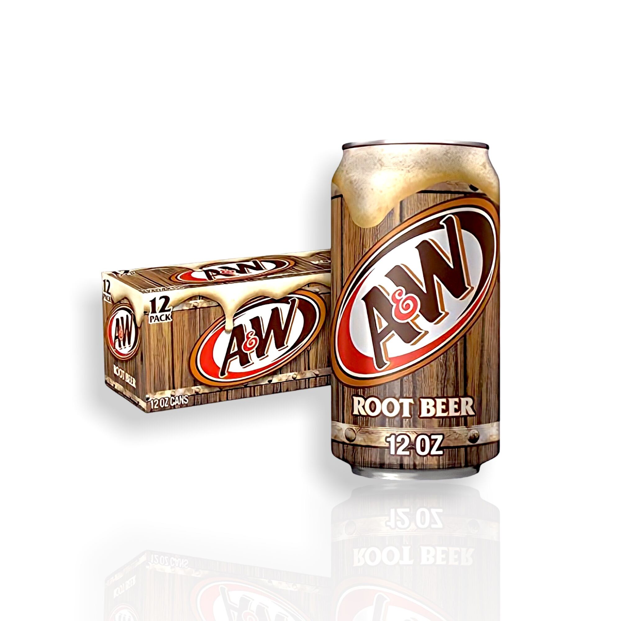Nước xá xị A&W Root Beer của Mỹ 355ml lốc 12 lon