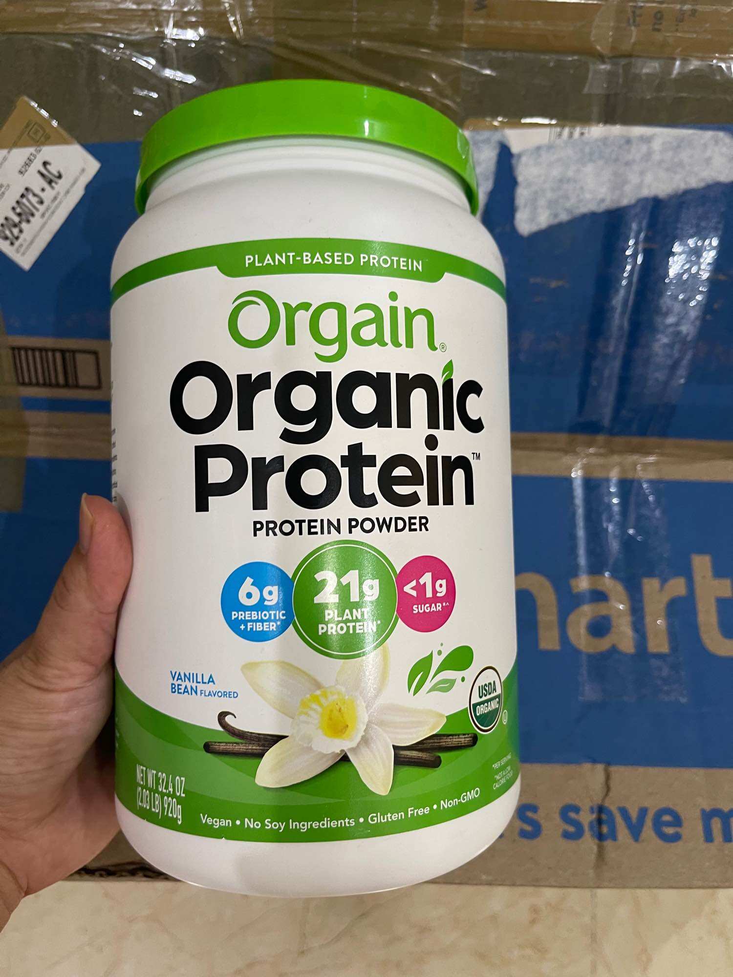Thực phẩm bổ sung Orgain Organic Protein Powder Vanilla Bean 920gr