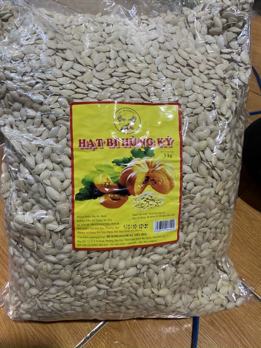 Hạt bí ta rang muối Hùng Ký túi 500g