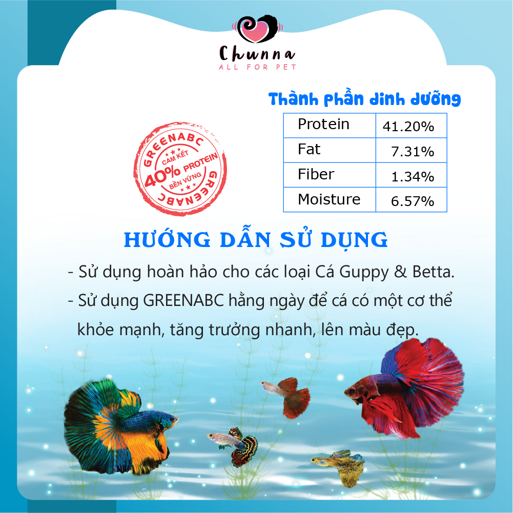 Thức ăn Cá 7 MÀU - Guppy hộp 50g