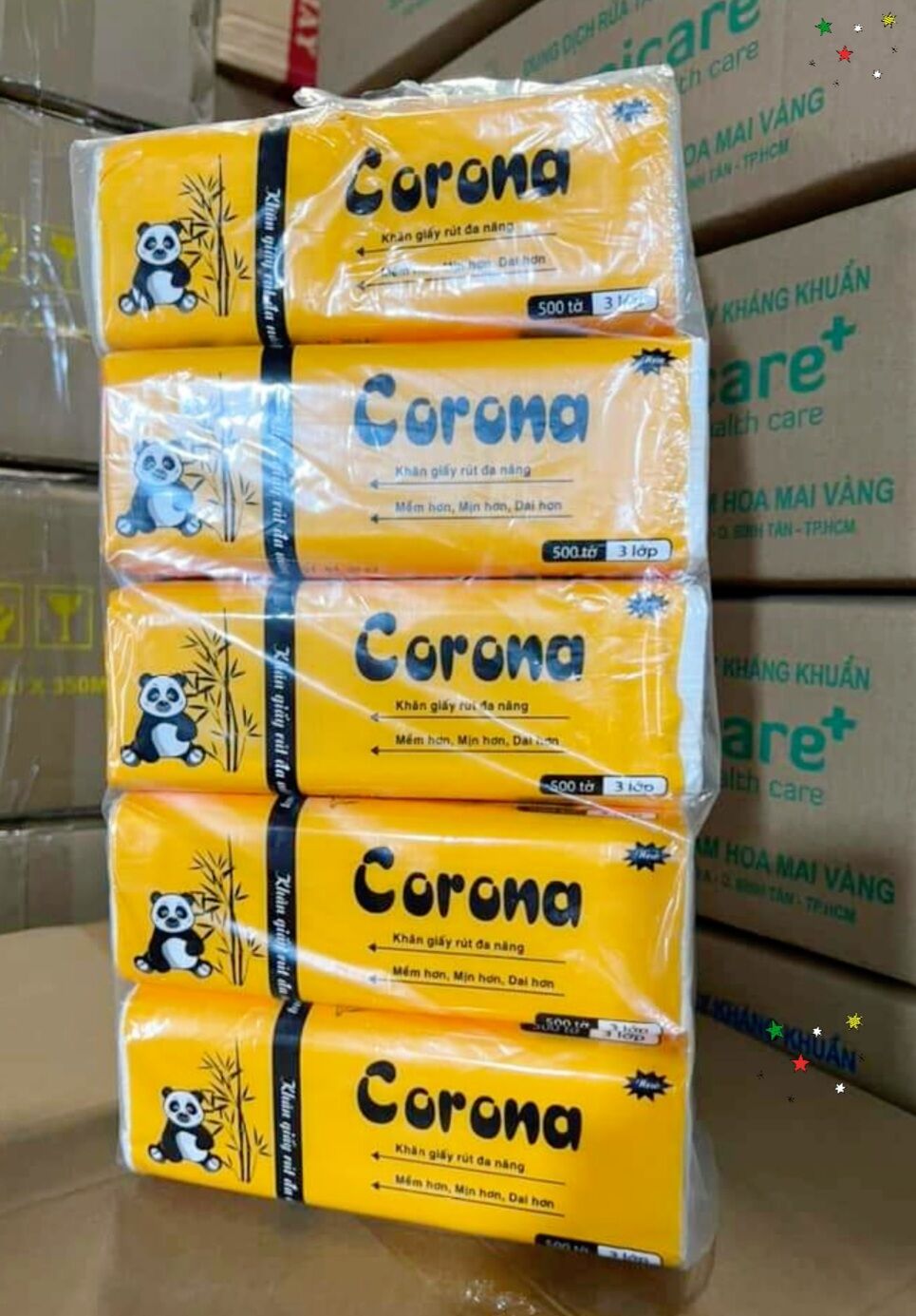 Khăn Giấy Rút CORONA 500 TỜ