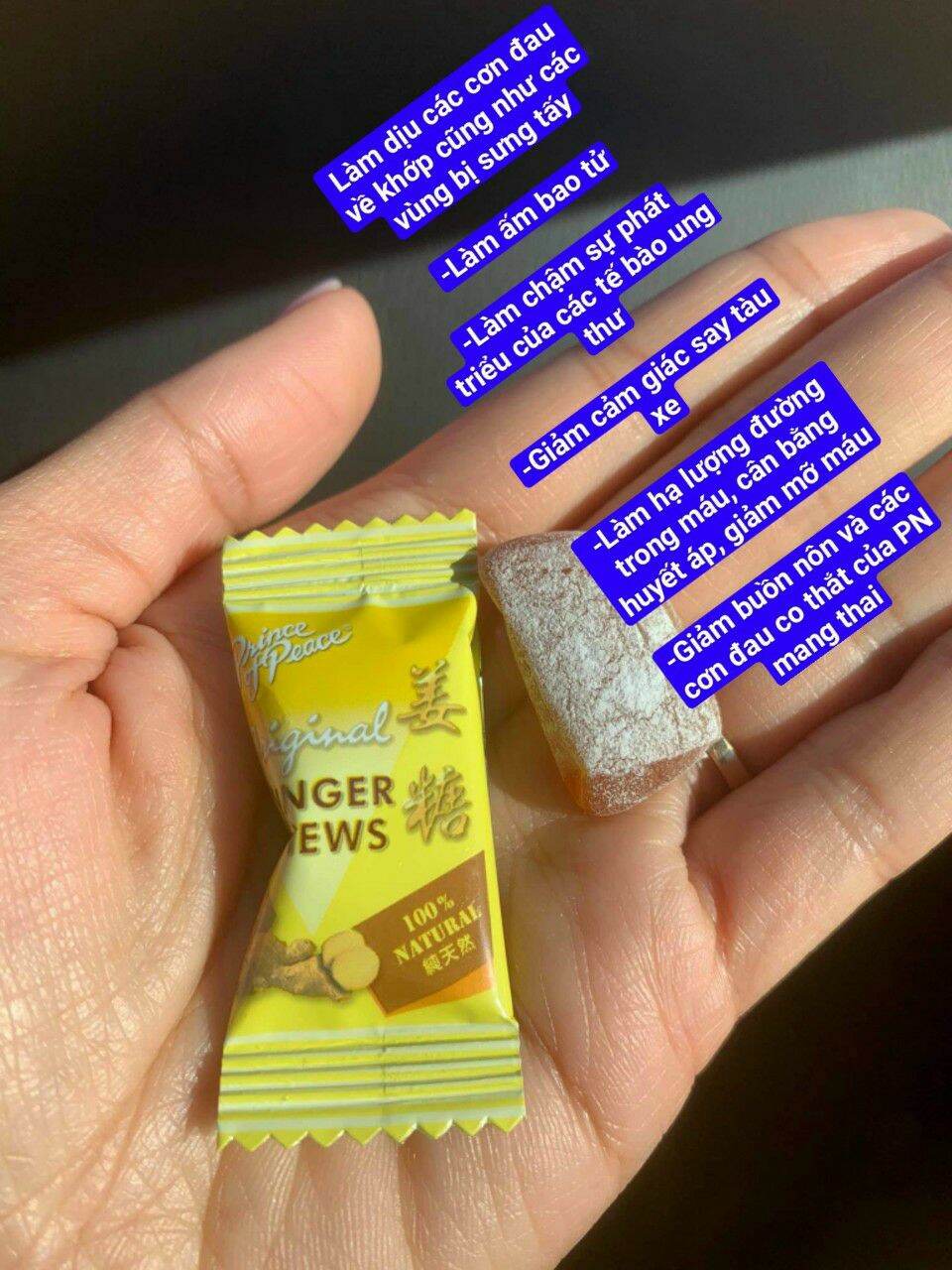 [Hàng Mỹ] Kẹo dẻo gừng Original Ginger Chews của Mỹ