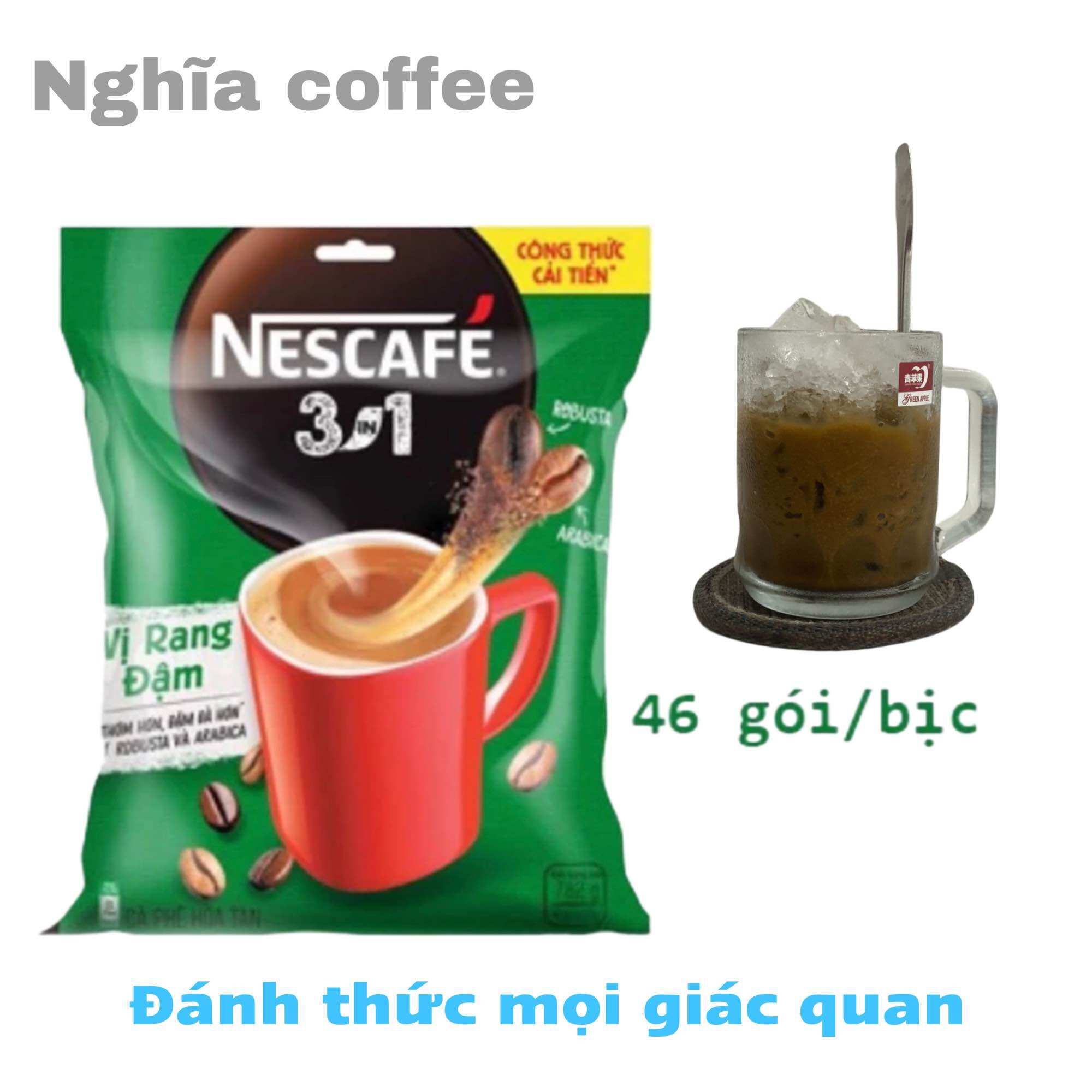 1 Bịch NESCAFÉ Hoà Tan - Vị Rang Đậm ( 46 gói - 17g )