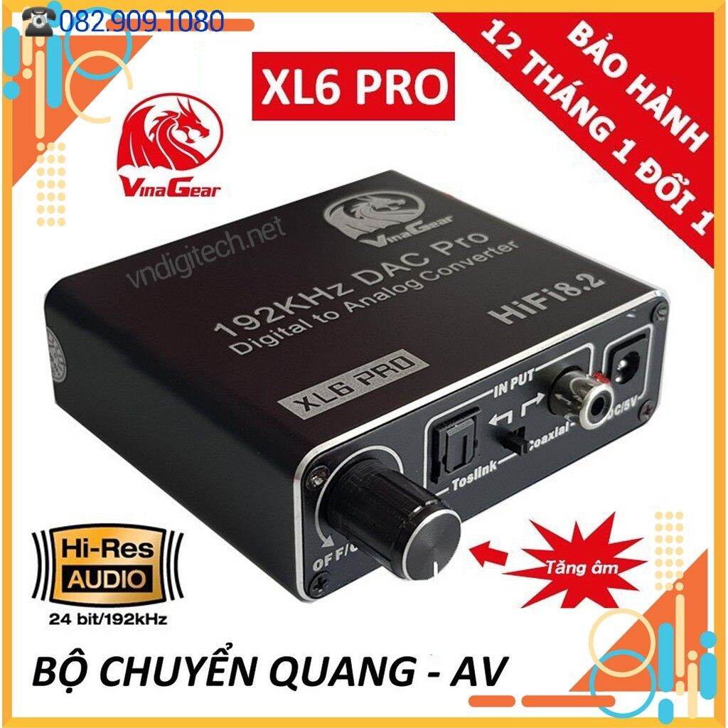 Bộ Chuyển Đổi Âm Thanh Quang Vinagear XL6 PRO - Digital to Analog DAC with amplifer control thumbnail