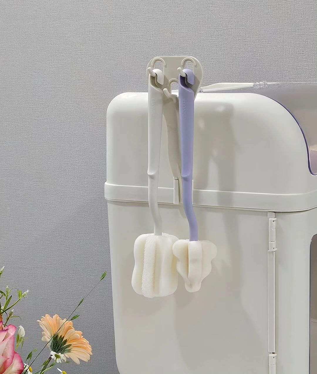 Cọ mút xốp bọt biển Moyuum Hàn Quốc rửa bình sữa, núm ty fullbox