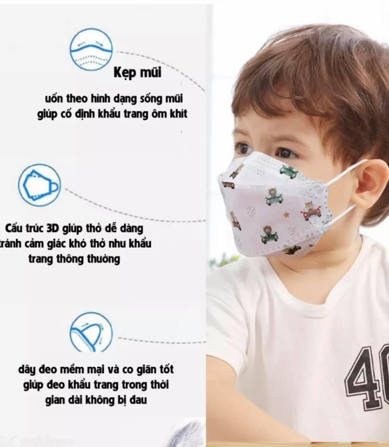 Khẩu trang KF94 trẻ em cao cấp