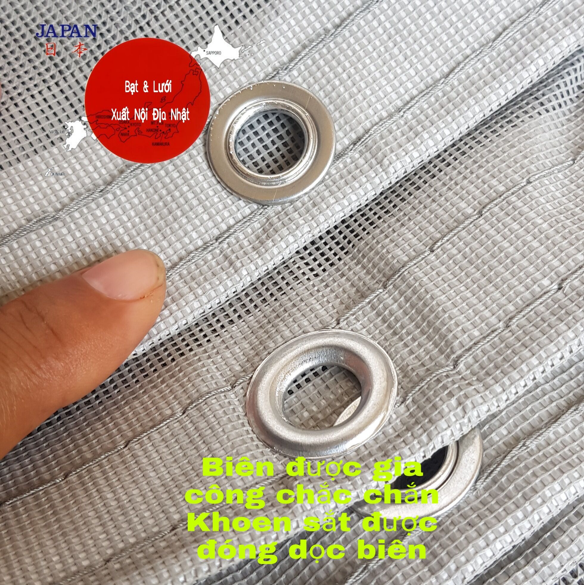 - Lưới chống nắng Nhật Bản đa công dụng và siêu bền. Có khoen sắt đóng sẵn khổ 1m8 màu xám(bán theo chiều dài mua nhìu mét thì chọn sl nhiều hơn)