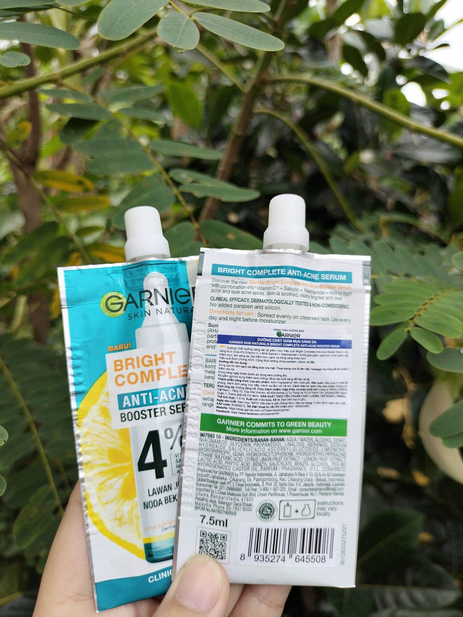 Dưỡng chất giảm mụn sáng da Garnier 7.5ml