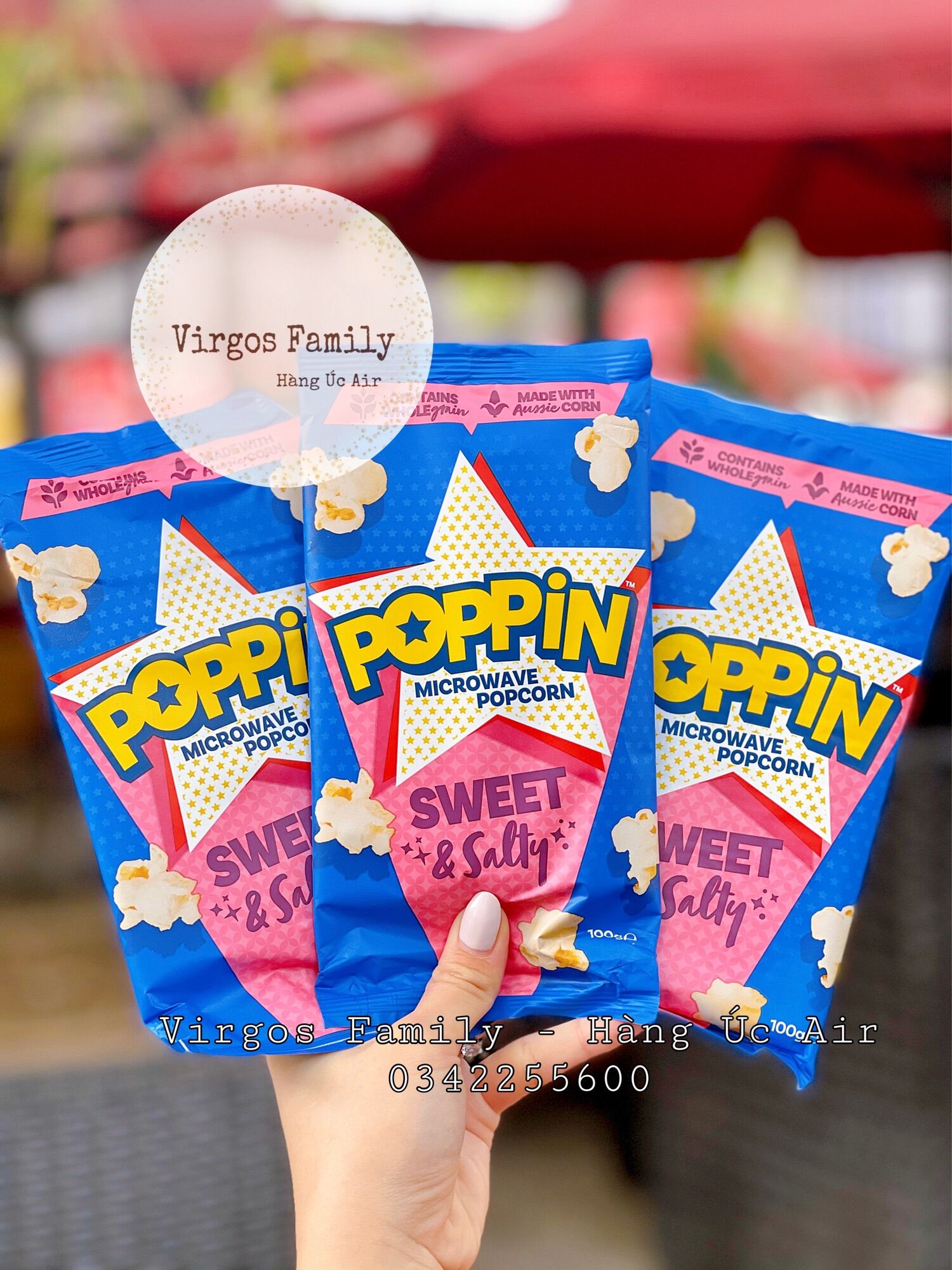 Bỏng ngô Poppin Microwave Popcorn Úc 100g - Made in Australia
