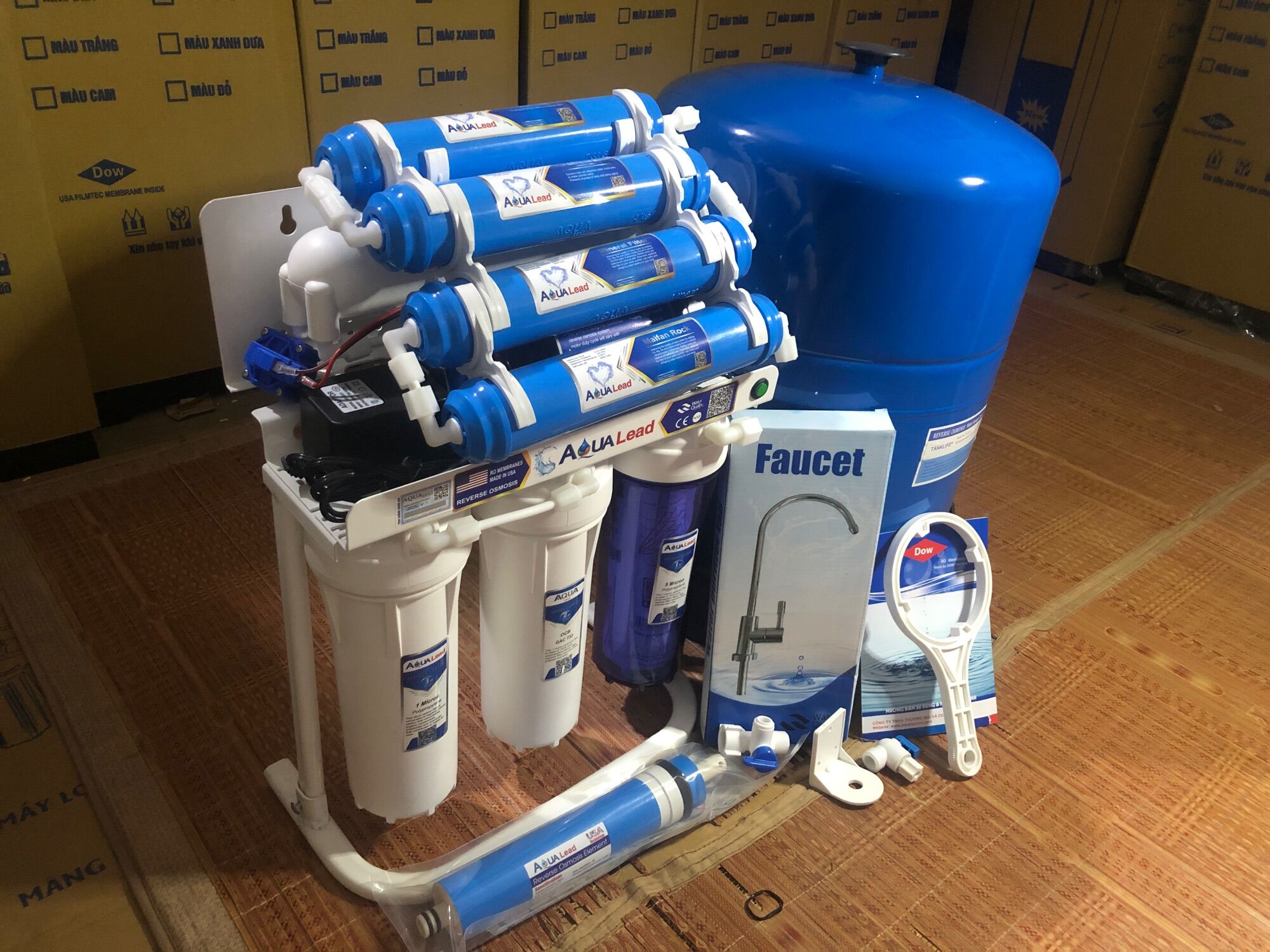 Máy lọc nước ro Aqua lead 11 cấp lọc không tủ để gầm bình áp 40l