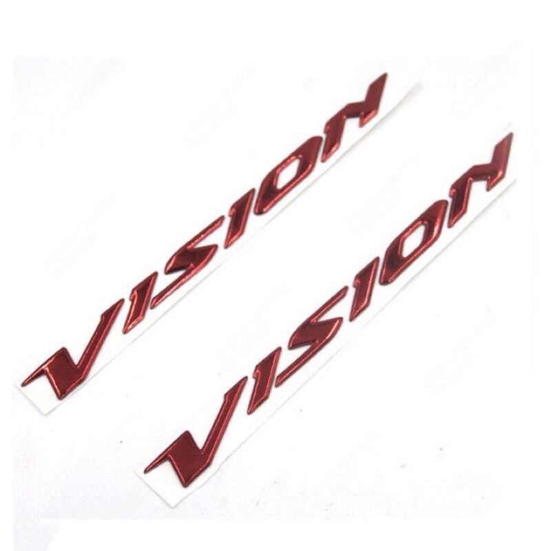 Tem chữ nổi xe Vision cao cấp