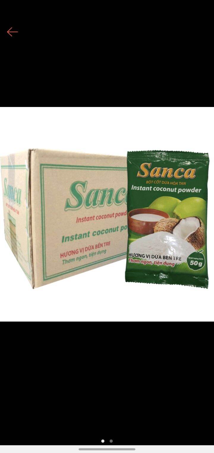 Combo 10 gói Bột Cốt Dừa SanCa 50g