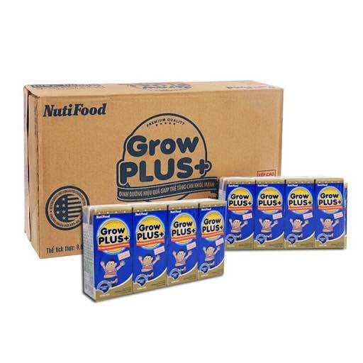 Thùng 48 hộp sữa growplus xanh tăng cân 110ml