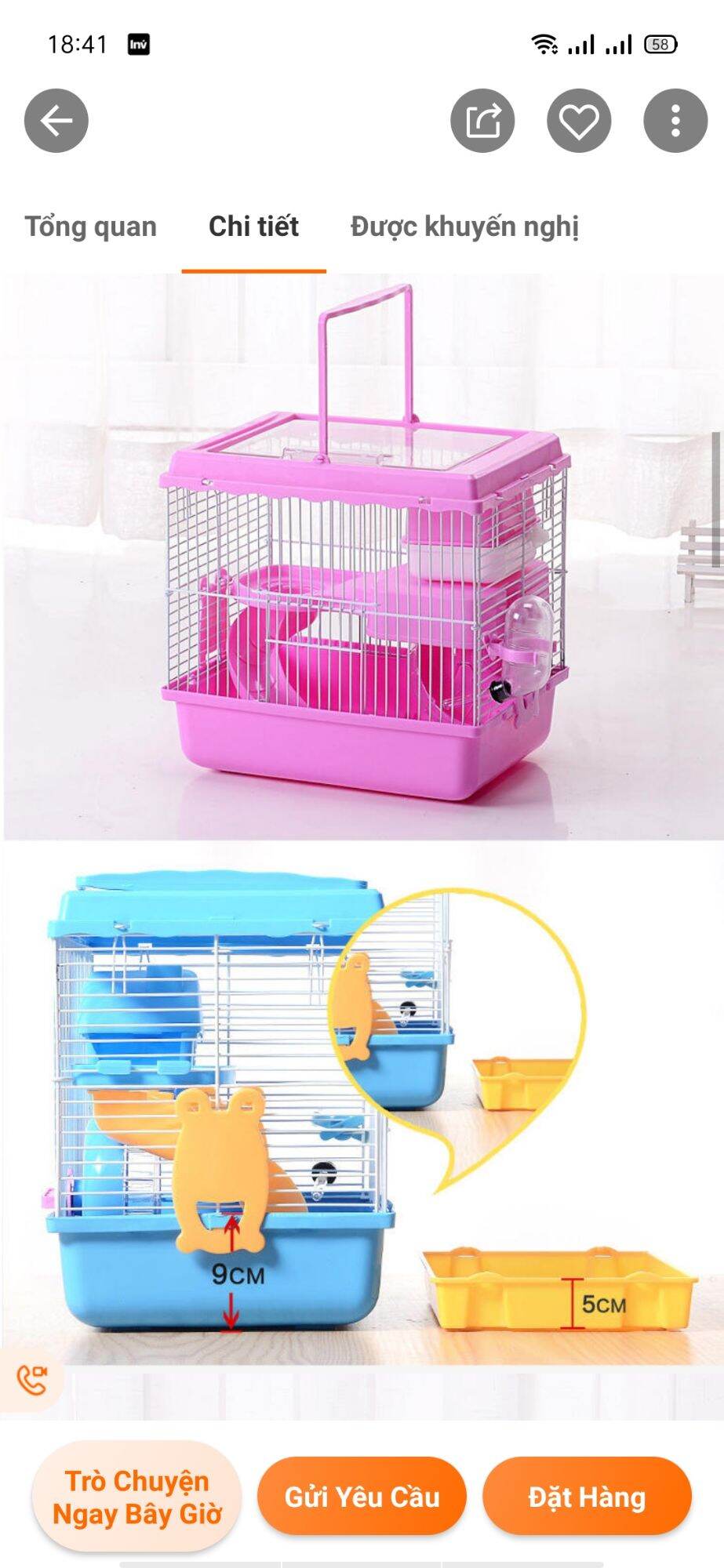 Lồng Ếch nắp mica cho hamster, thú cưng