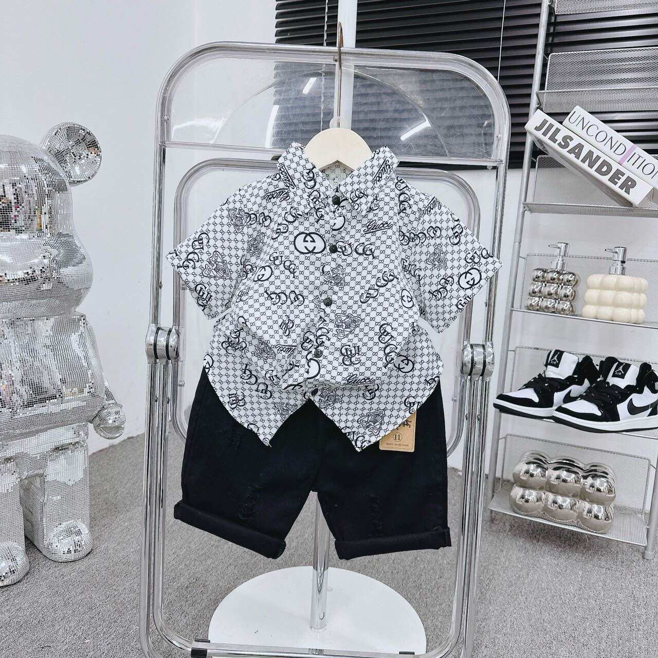 Áo sơ mi lụa cọc tay size ĐẠI cho bé trai 🤩🤩🤩