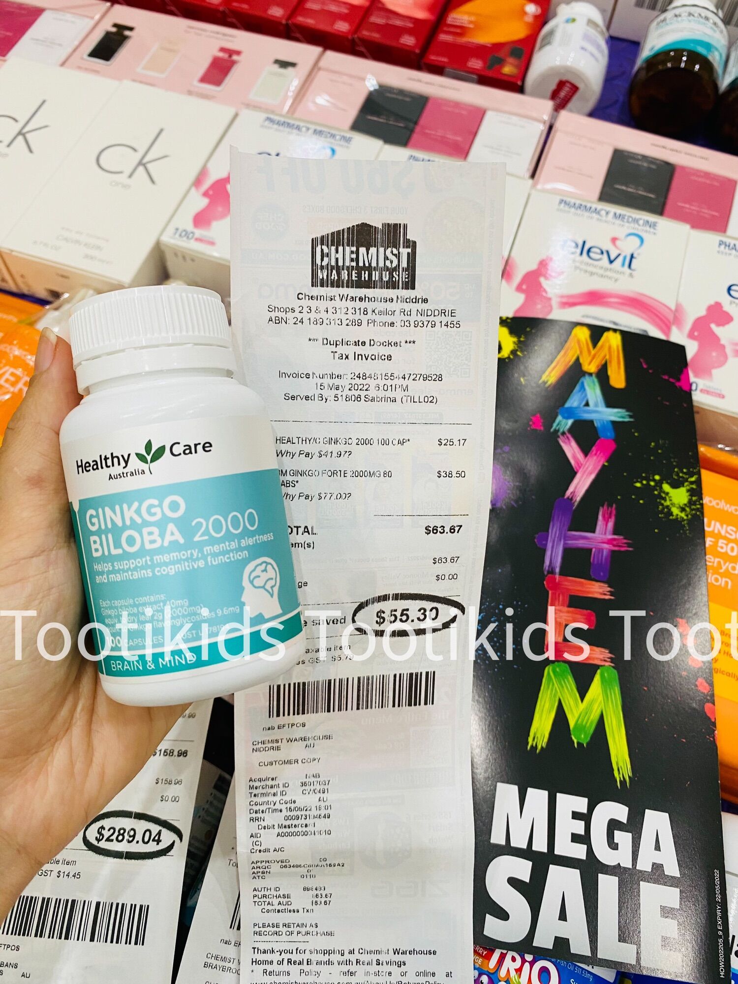 Bổ não Ginko Biloba Healthcare 100v - hàng Úc đi air