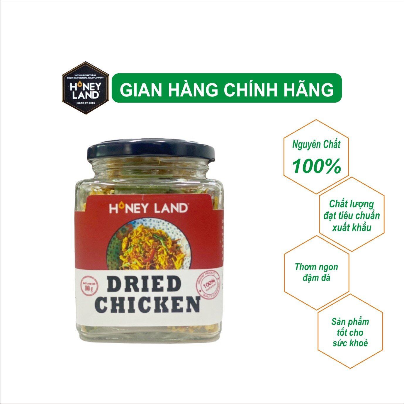 Khô gà xé sợi Honeyland 100g