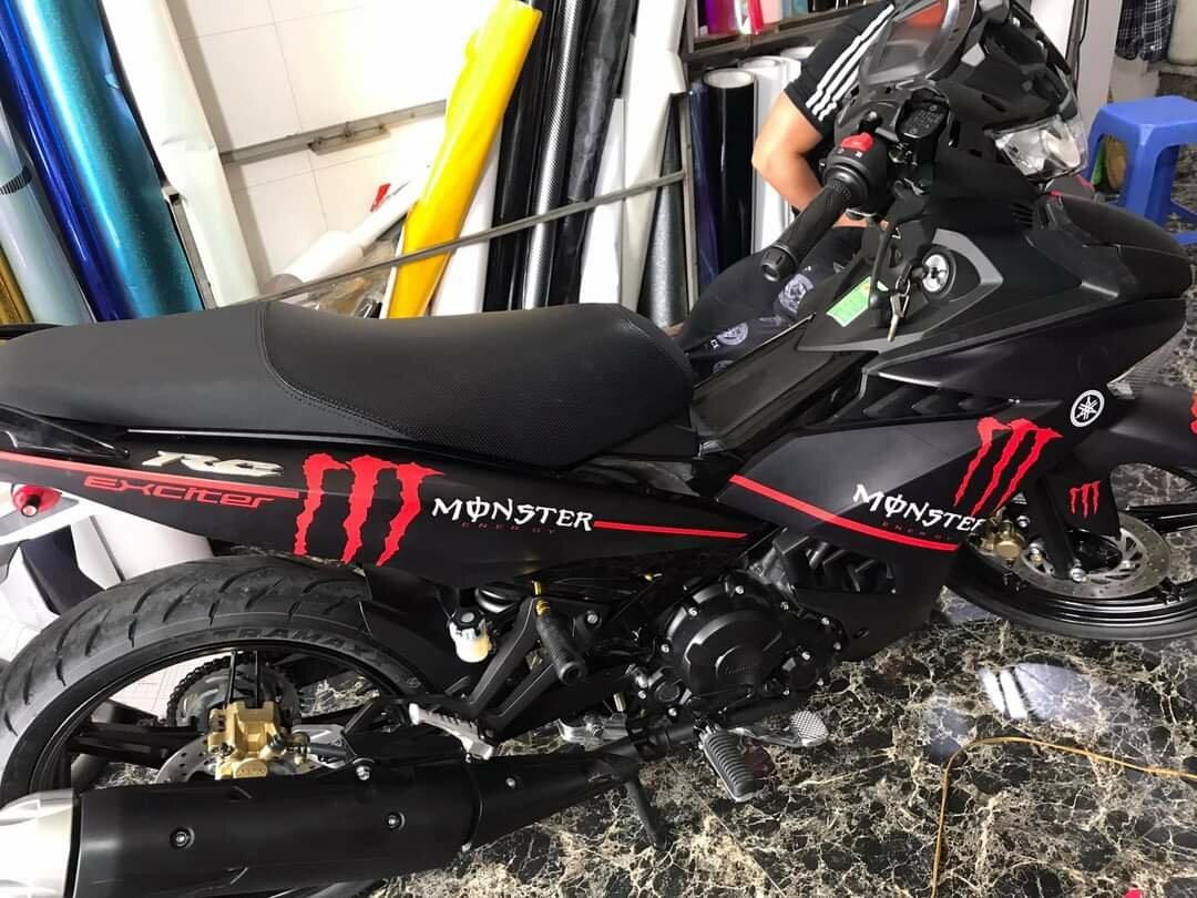 tem rời exciter 150 đen monster