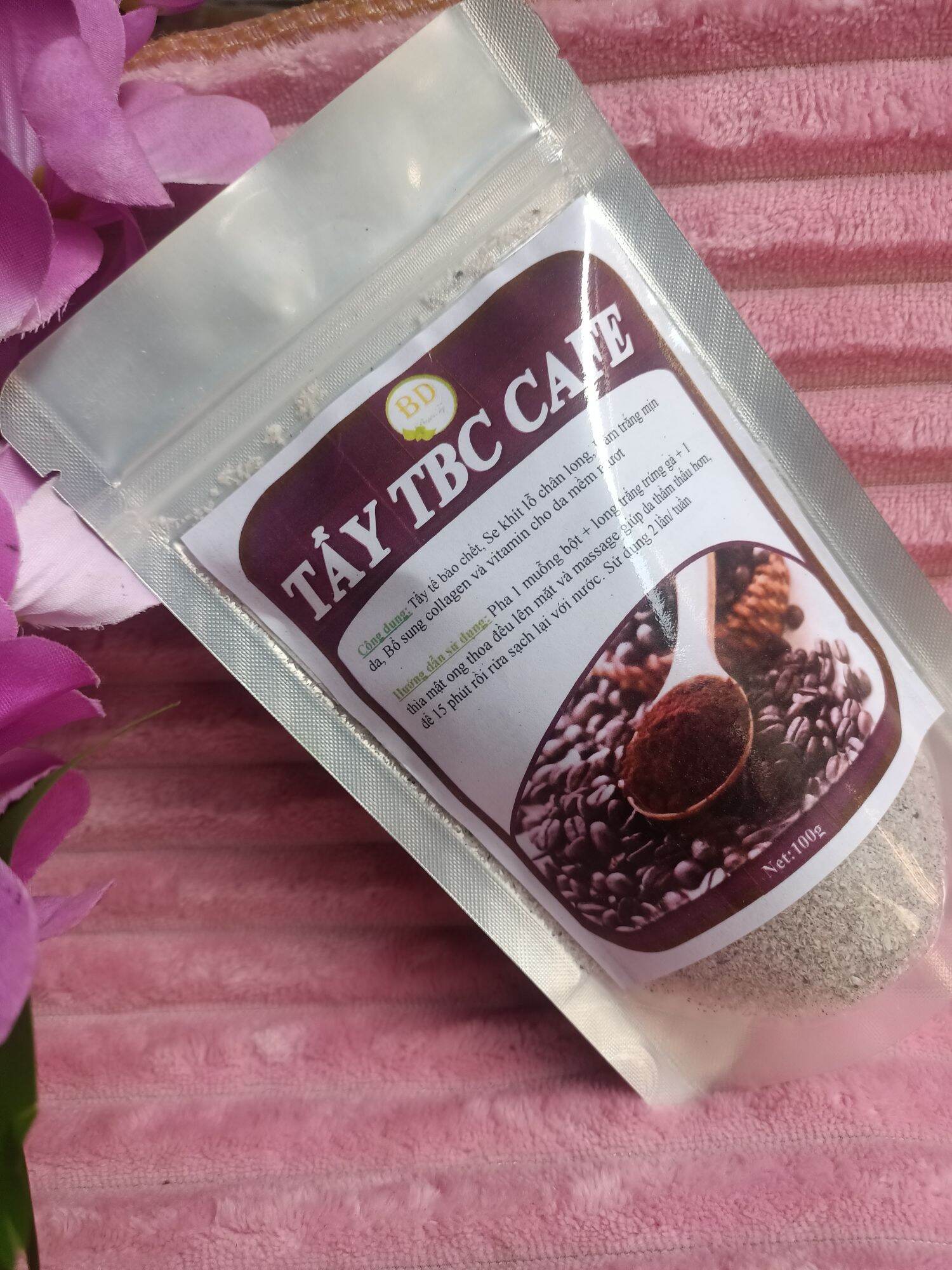 Bột tẩy tế bào chết cơm dừa cafe trắng da
