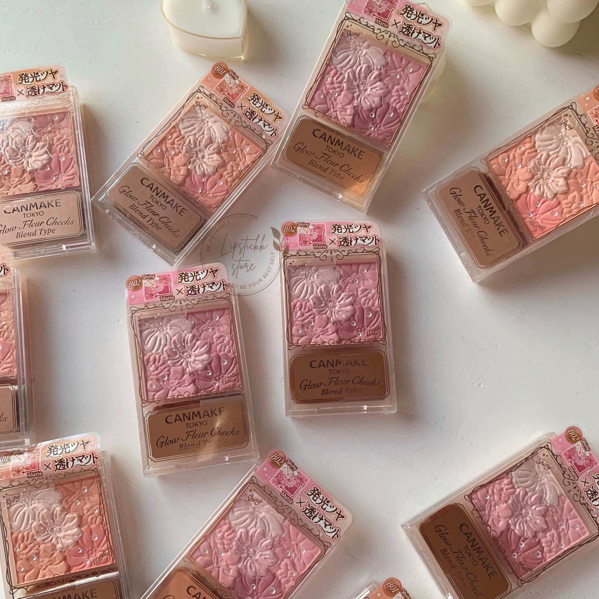 Má hồng nhiều màu Canmake Glow Fleur Cheeks Blend Type B01 B02 B03
