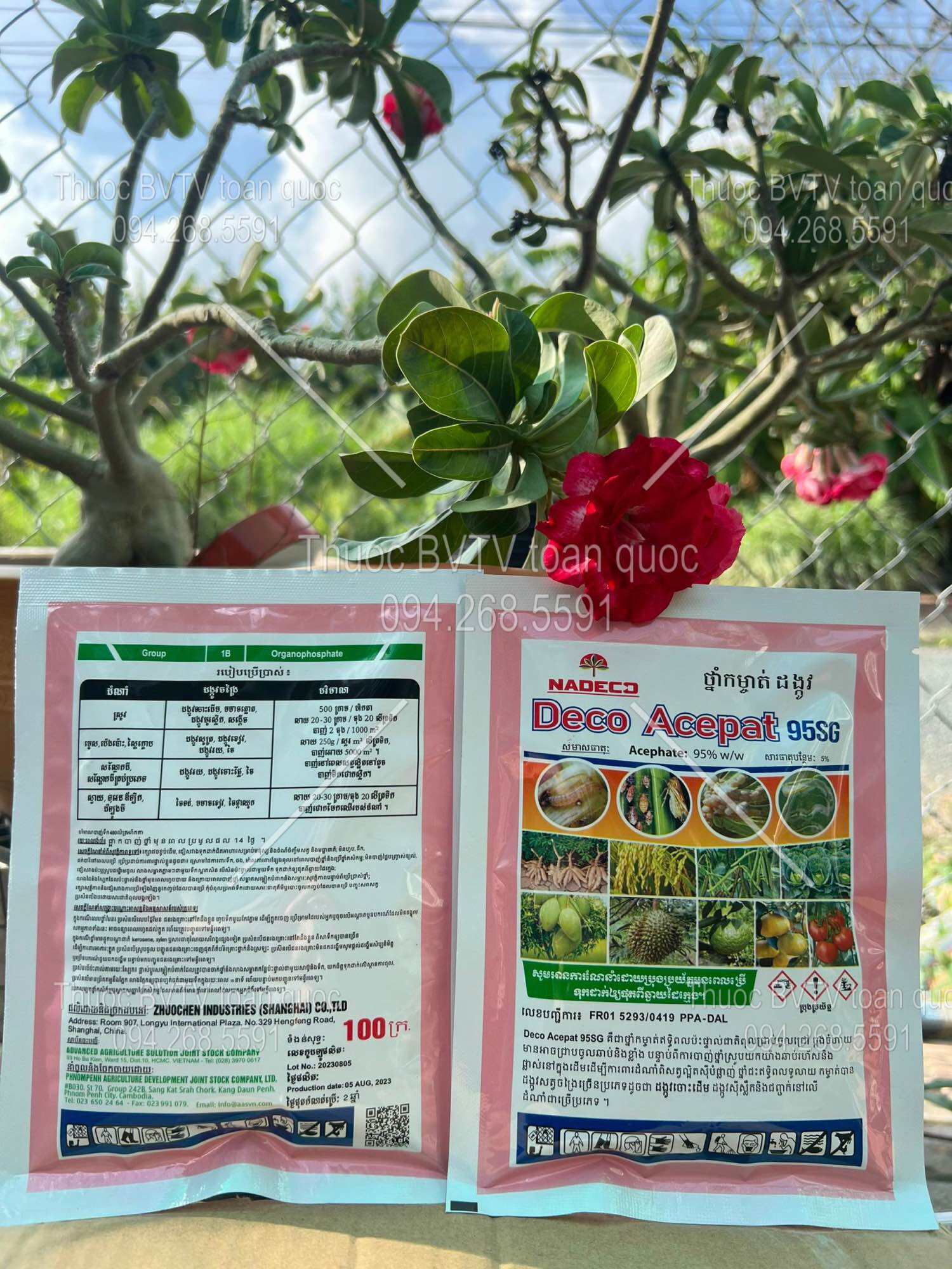 Chế phẩm trừ rầy Deco acepat 95SG 100gr- nhập Cambodia Nadeco