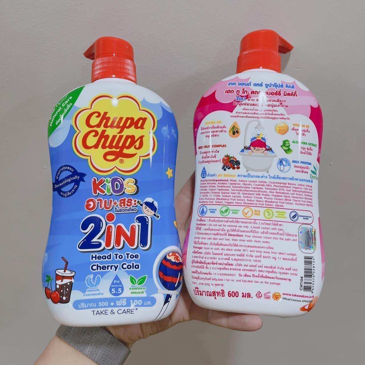 Sữa tắm gội cho bé chupa chups 600ml thái lan
