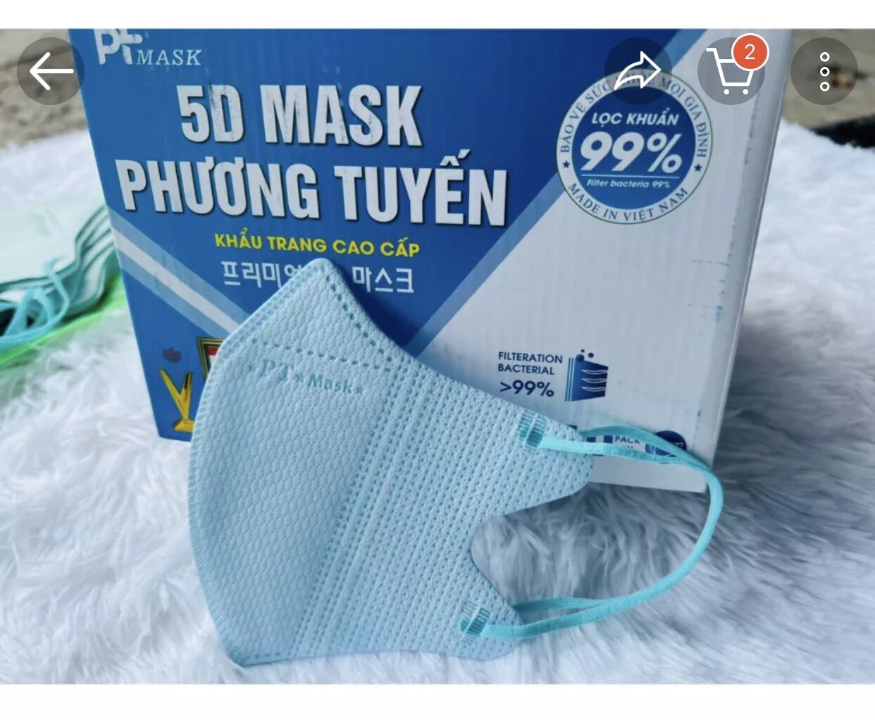 Túi 10 cái khẩu trang 5D mask