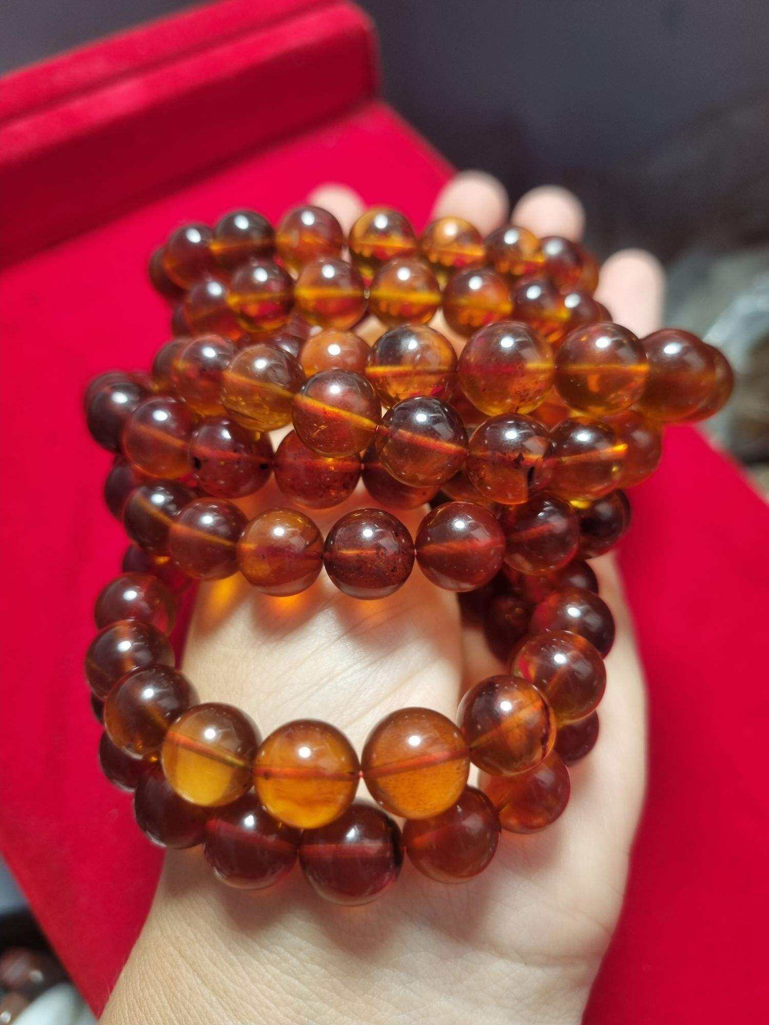 Hổ phách tự nhiên thật 100%, vòng tay hổ phách