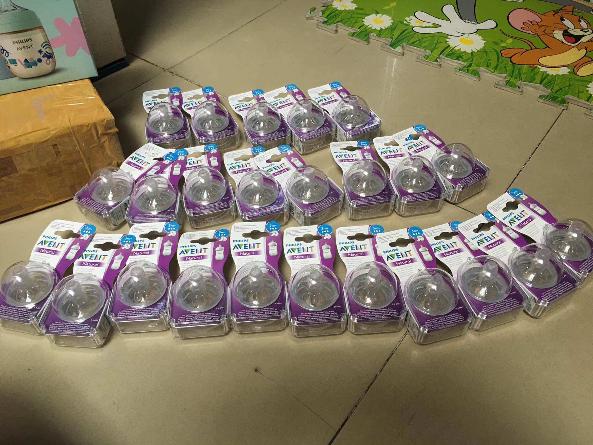 Núm avent natural cổ rộng mẫu cũ mẫu mới đủ size