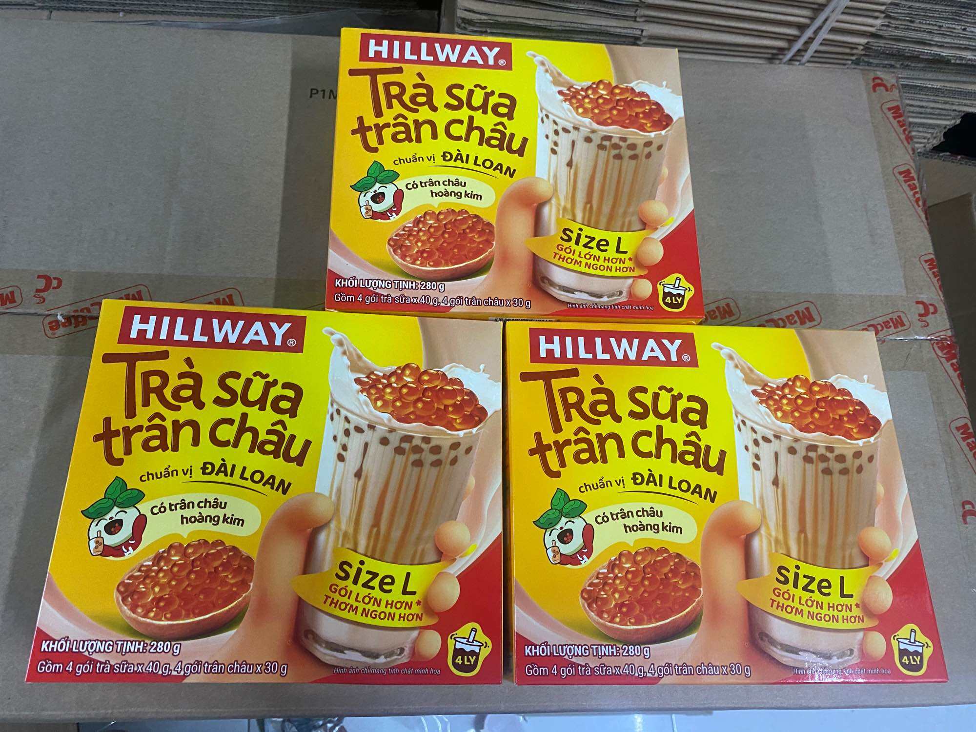 3 HỘP TRÀ SỮA TRÂN CHÂU HILLWAY GÓI LỚN