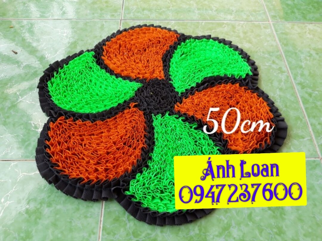 thảm dậm chân hoa xoay 50cm