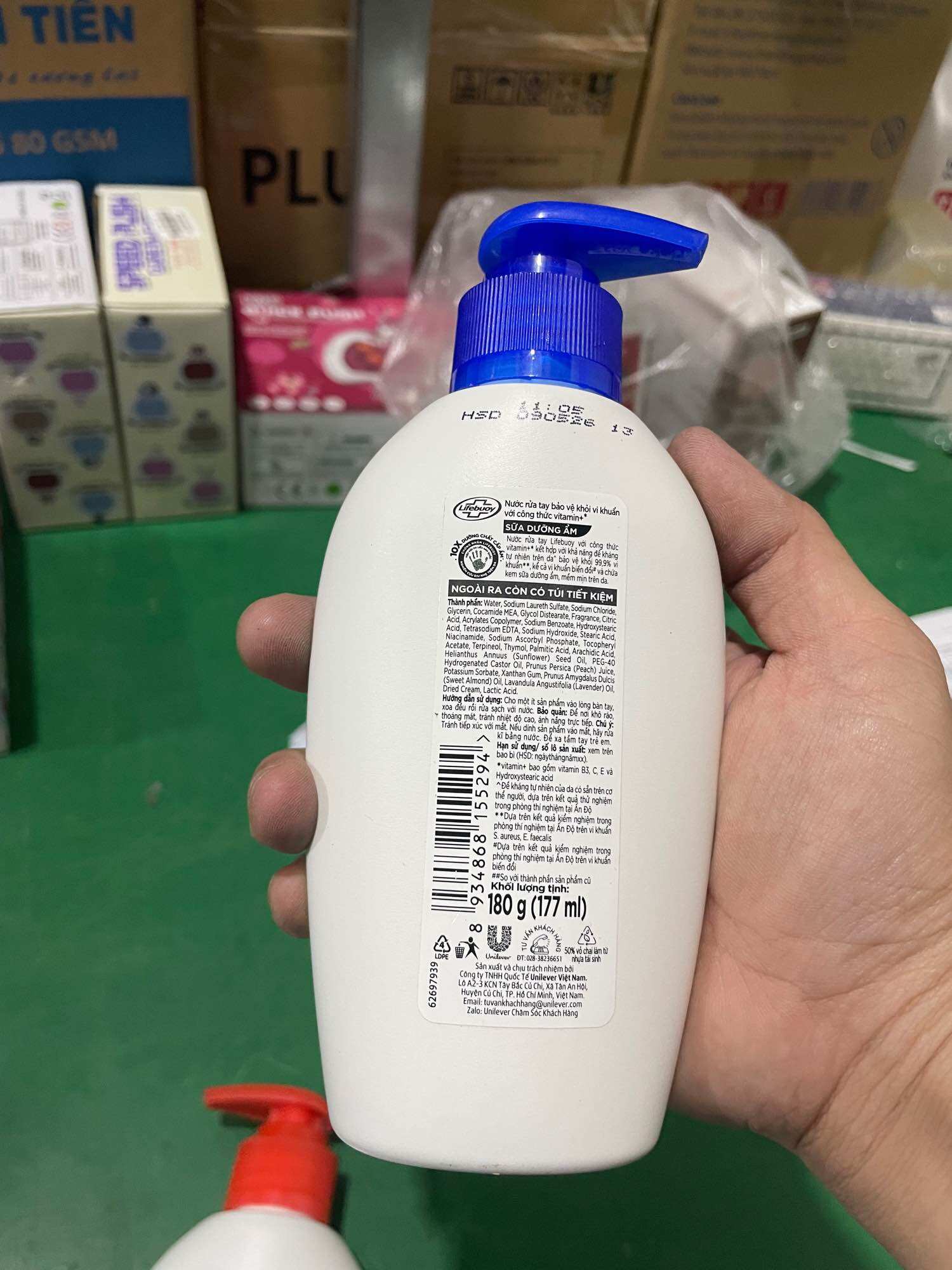 (1 Chai) Nước rửa tay Lifebuoy 180ml