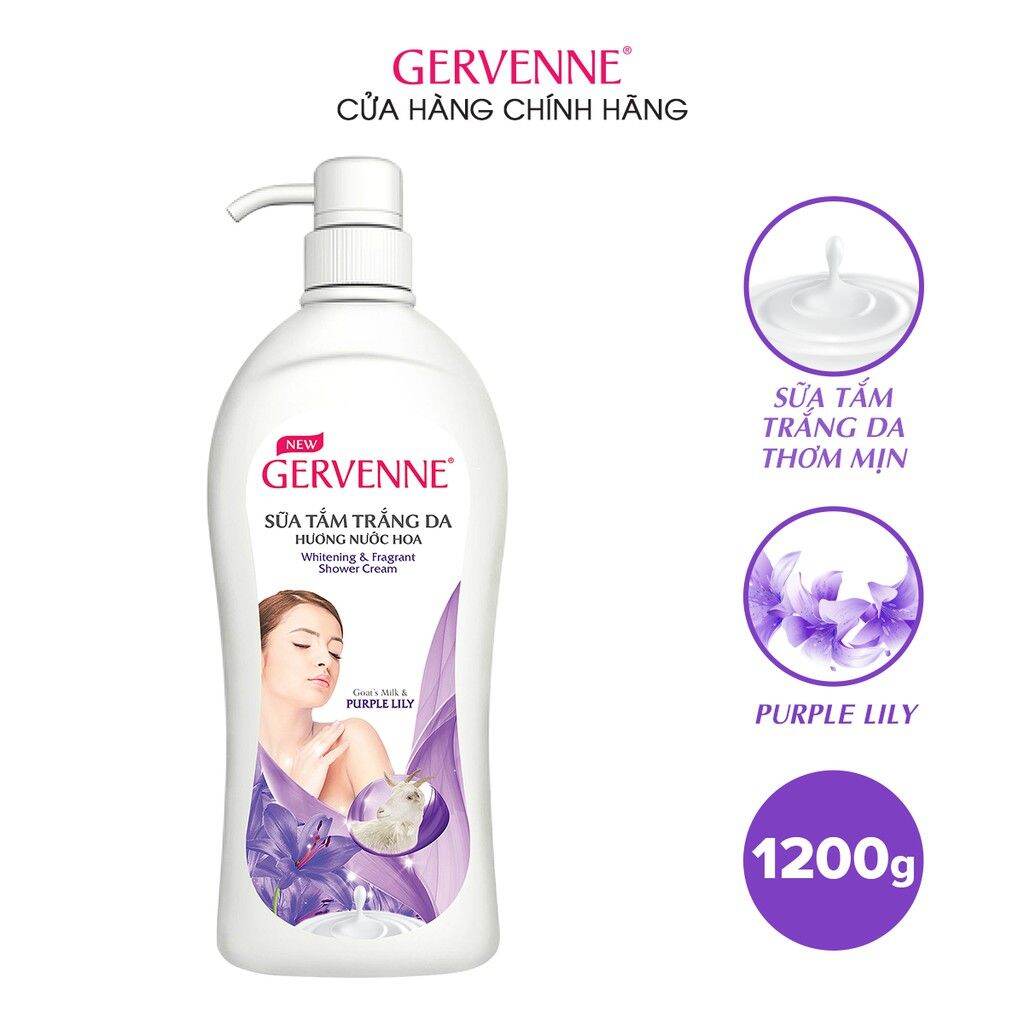 [Hcm]Sữa Tắm Trắng Da Hương Nước Hoa Gervenne Purple Lily