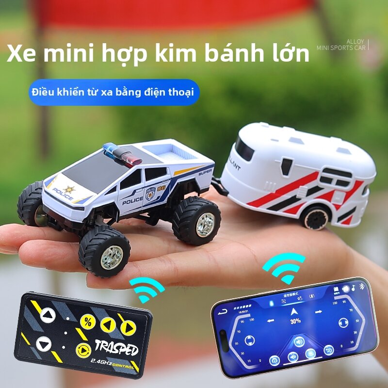 Bluetooth Remote Controlled Mini Toy Car Alloy 2.4G RC Off-Road Vehicle Dual Control